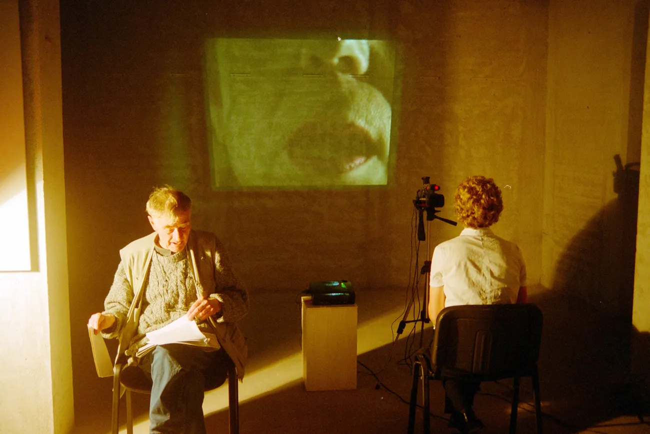 Karen Kipphoff – Ștefan Bertalan, Speech, Zona 4, 2002, foto Matei Bejenaru, copyright Arhiva Festivalului Zona